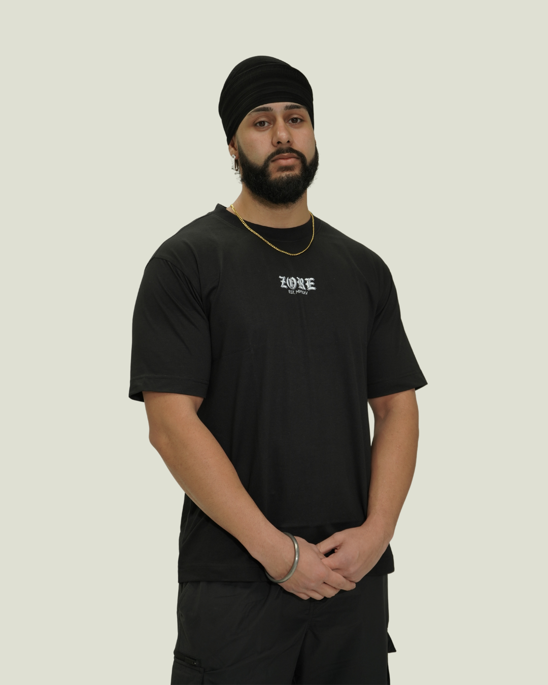 OVERSIZED "WAR-TIME" TEE - BLACK