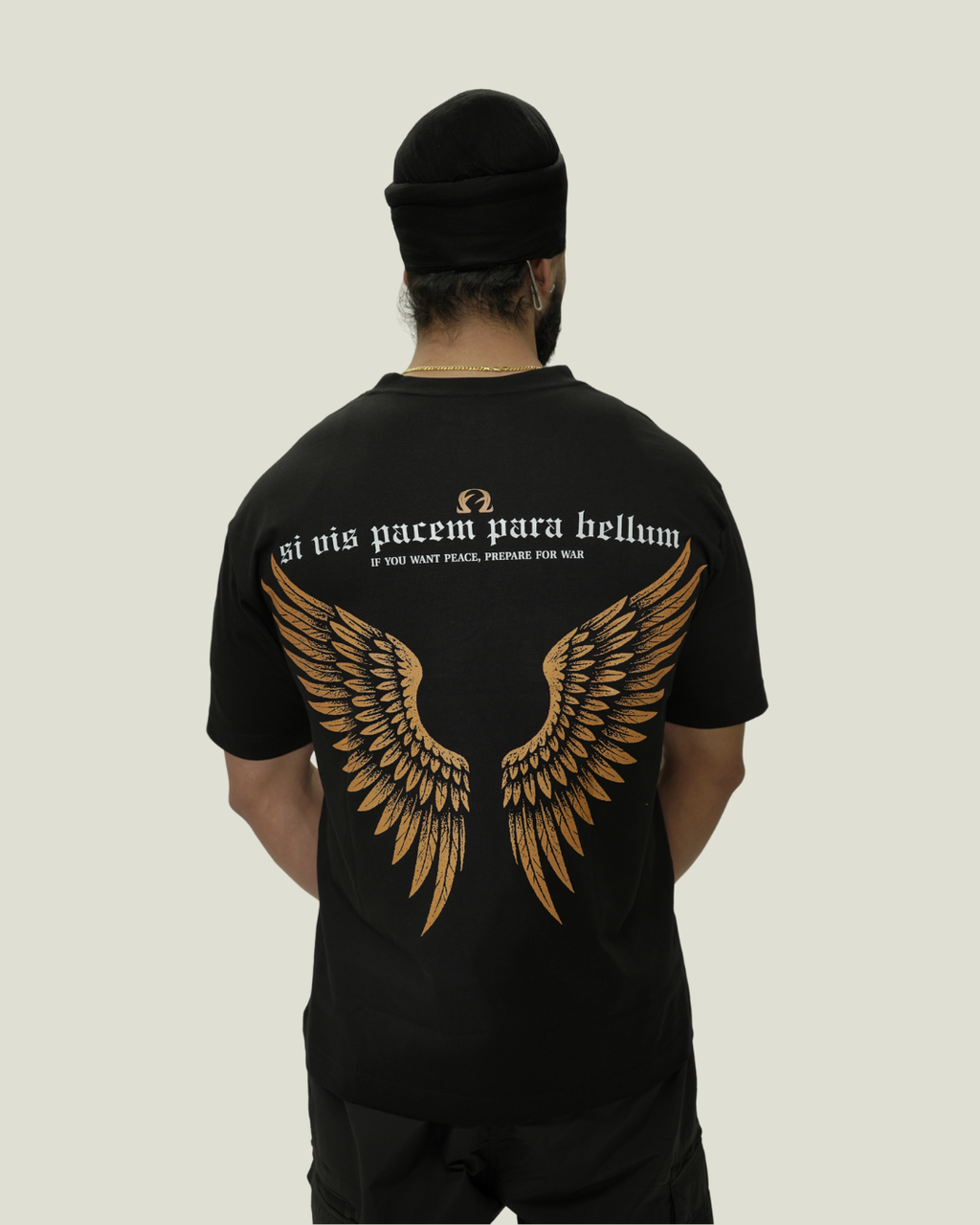 OVERSIZED "WAR-TIME" TEE - BLACK