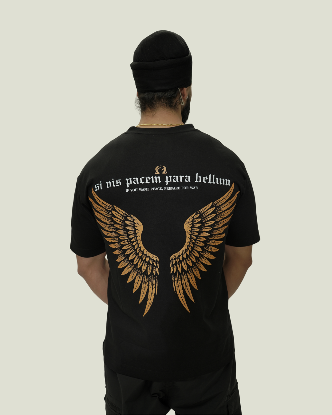 OVERSIZED "WAR-TIME" TEE - BLACK