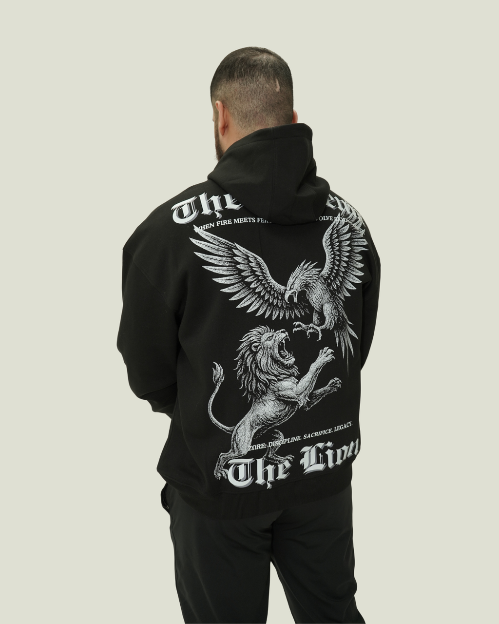 OVERSIZED "LEGACY" HOODIE - BLACK